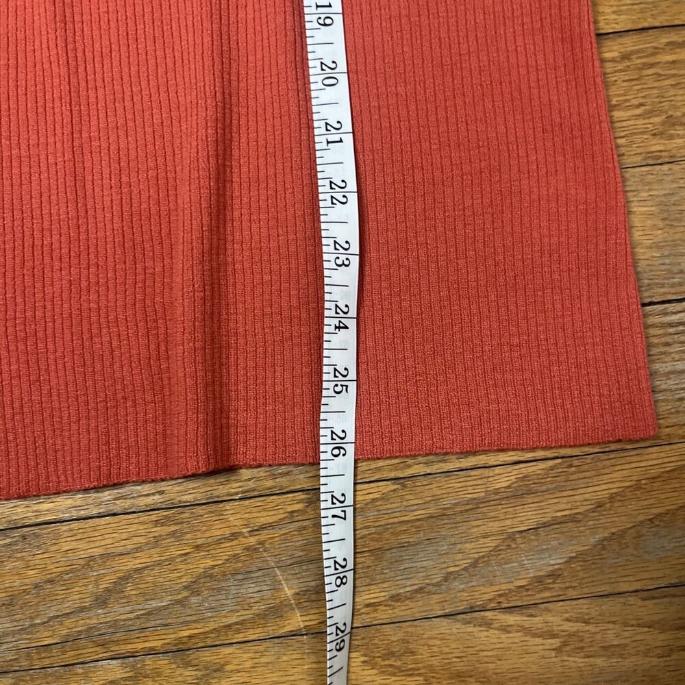 Doncaster Womens Size Large 100% Wool Orange Mock Neck Sleeveless Sweater - Picture 9 of 9